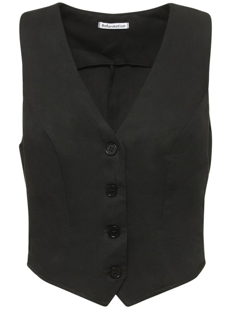 REFORMATION Devin Twill Vest Cover