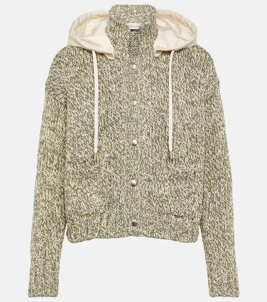 Moncler Cropped cotton-blend cardigan Cover