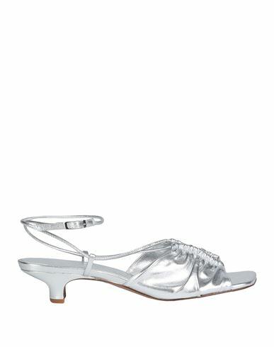 Arket Woman Sandals Silver Soft Leather Cover