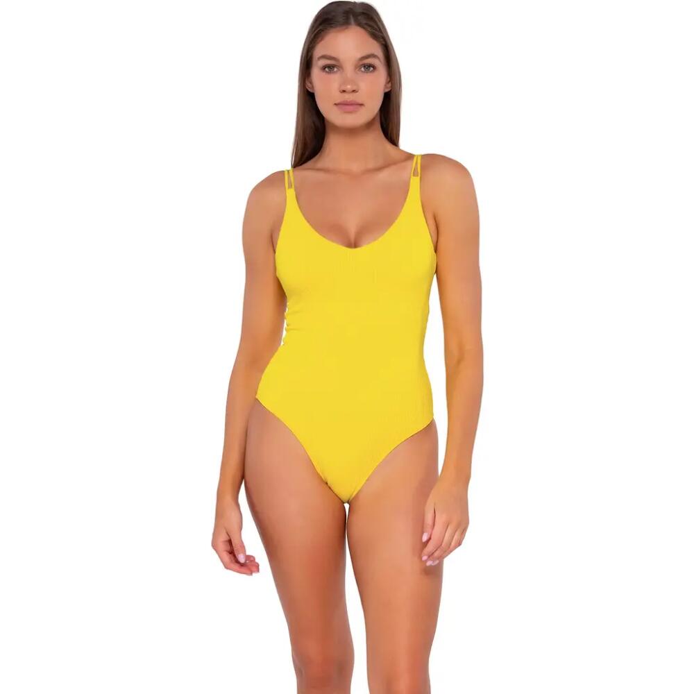 Sunsets Veronica One Piece in Lemon Zest Sandbar Rib Cover