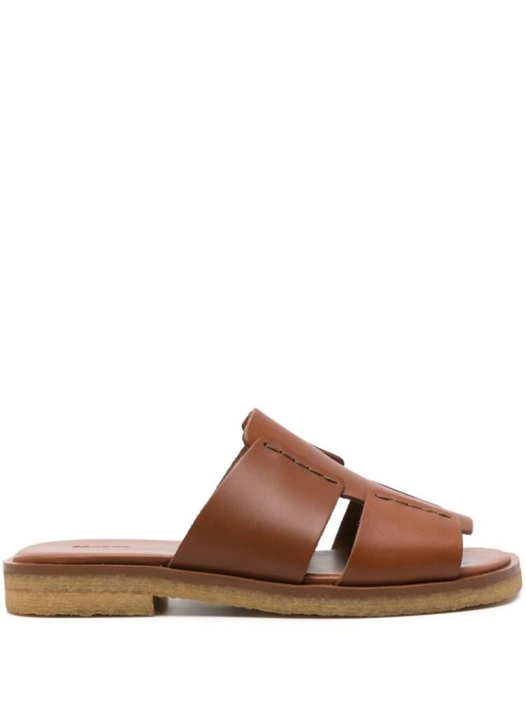 SANDRO leather sandals - Brown Cover