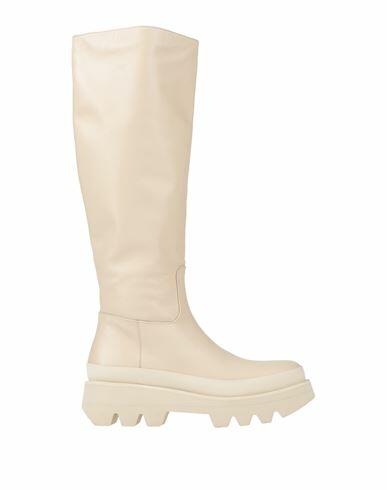 Paloma Barceló Woman Boot Cream Soft Leather Cover