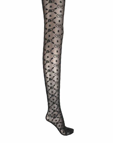 Philipp Plein Woman Socks & Hosiery Black Nylon, Elastane, Cotton Cover