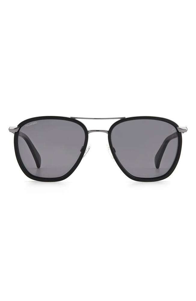 rag & bone 54mm Square Sunglasses in Black /Gray Cover