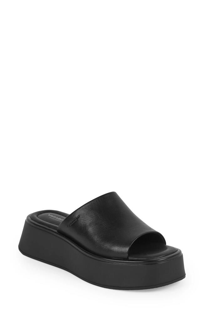 Vagabond Shoemakers Courtney Flatform Slide Sandal in Black Cover