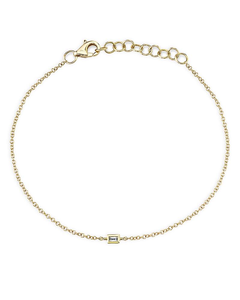 Moon & Meadow 14K Yellow Gold Diamond Baguette Chain Bracelet - Exclusive Cover