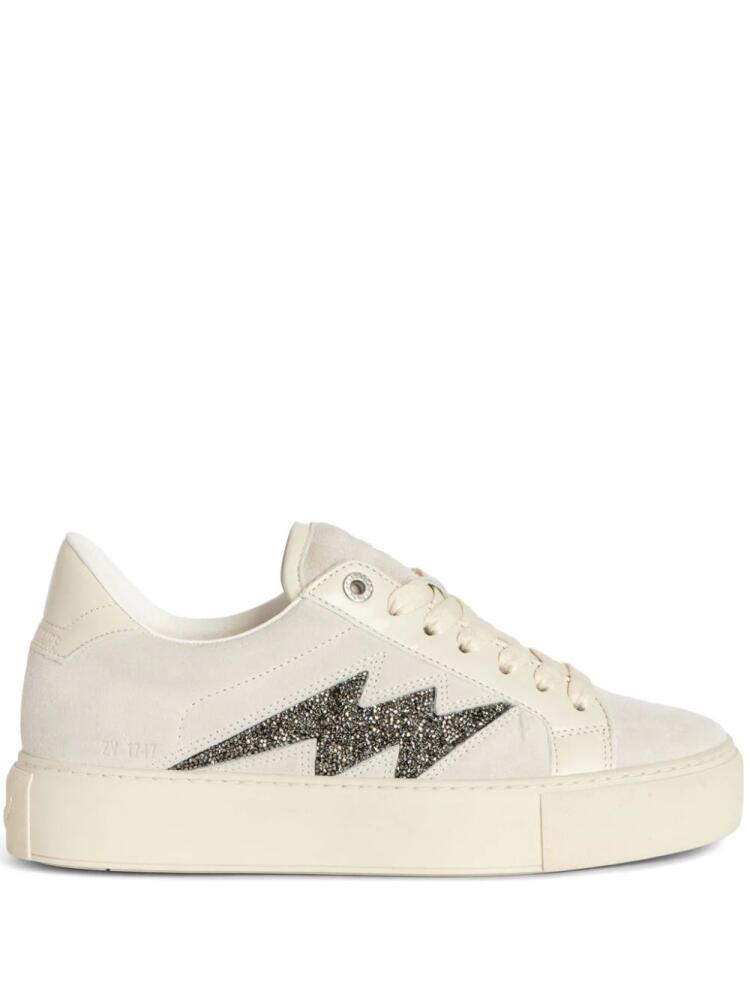 Zadig&Voltaire ZV1747 La Flash low-top platform sneakers - Neutrals Cover