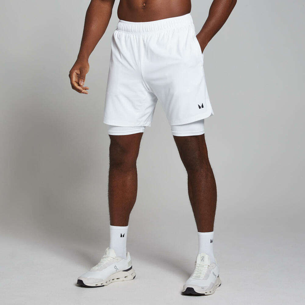 MP Men's 2-in-1 7 Training Shorts - White Cover