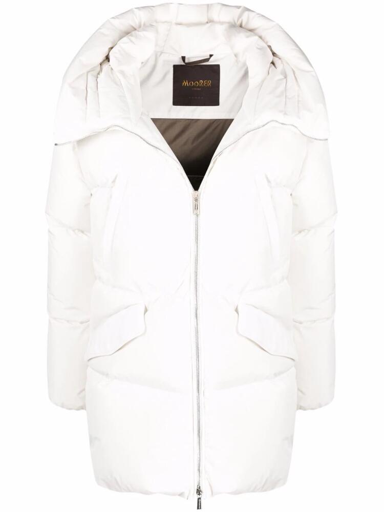 Moorer feather-down padded jacket - White Cover