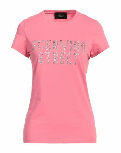 Ermanno Scervino Woman T-shirt Pink Cotton, Elastane Cover