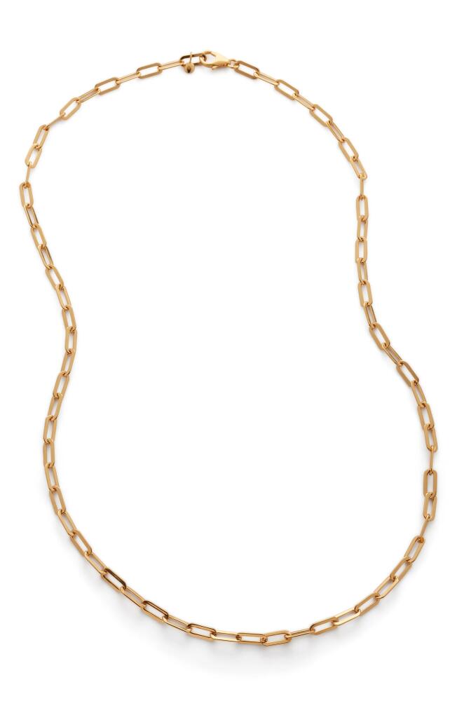 Monica Vinader Deco Paper Clip Chain Necklace in Yellow Gold Cover