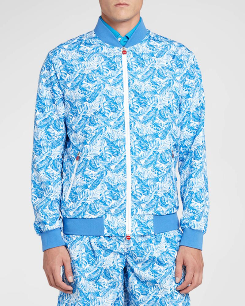 Kiton Men's Floral Wind-Resistant Bomber Jacket Cover