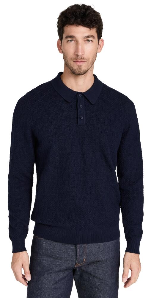 Wax London Oban Sweater Polo Navy Cover