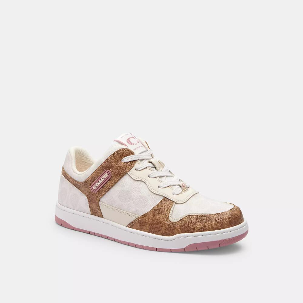 Coach C201 Low Top Sneaker In Signature Canvas Cover