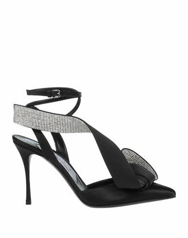 Area X Sergio Rossi Woman Pumps Black Textile fibers Cover