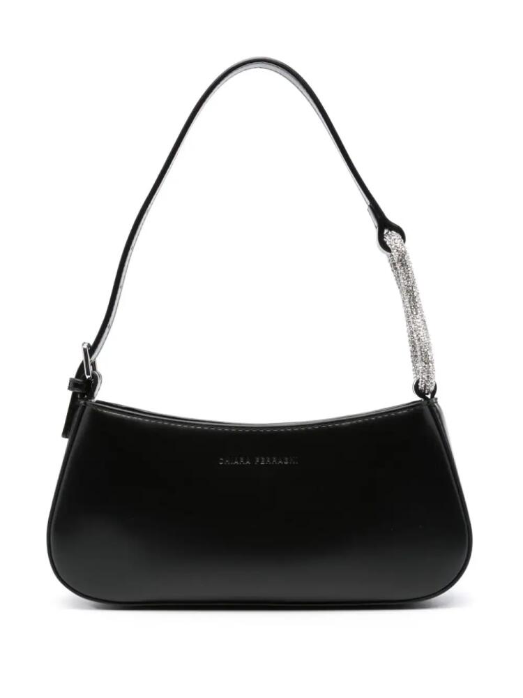 Chiara Ferragni logo-debossed shoulder bag - Black Cover