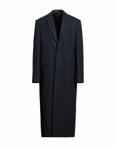 424 Fourtwofour Man Coat Midnight blue Polyester, Acrylic, Wool Cover