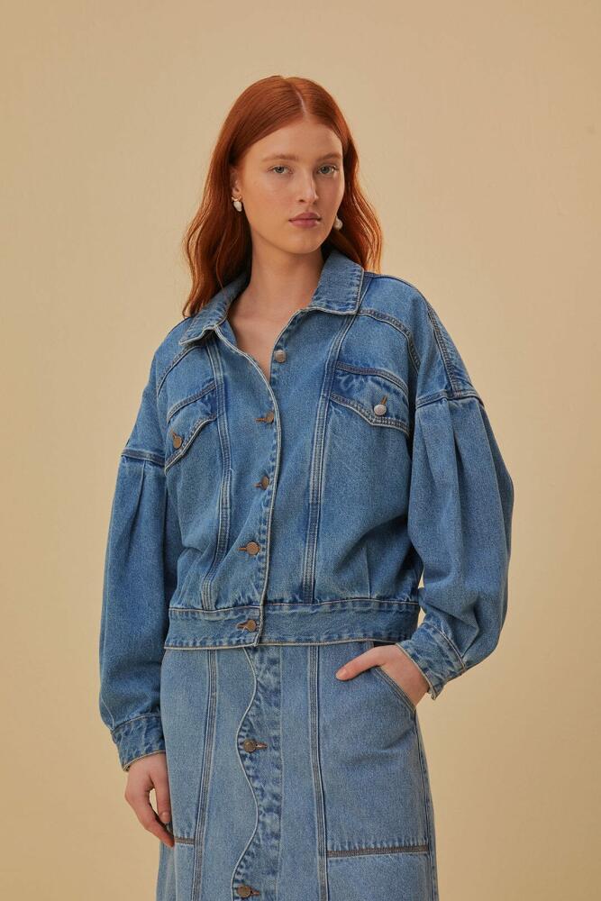 FARM Rio Denim Bomber Mini Jacket Cover