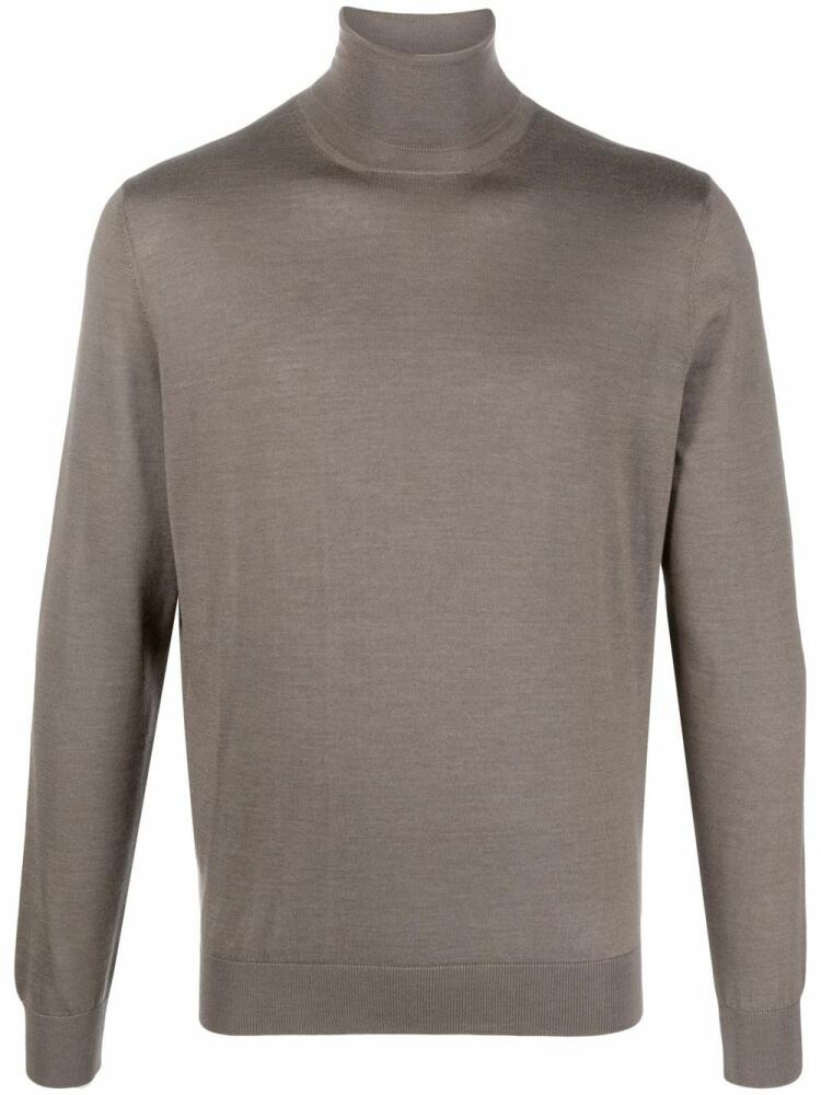 Colombo roll-neck fine knit jumper - Brown Cover