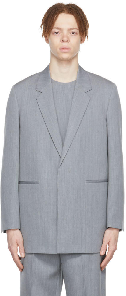 Jil Sander SSENSE Exclusive Gray Wool Blazer Cover