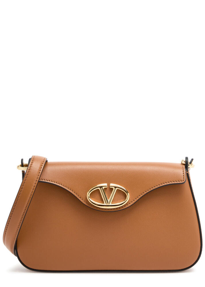 Valentino VLogo Mini Leather Shoulder bag - Tan Cover