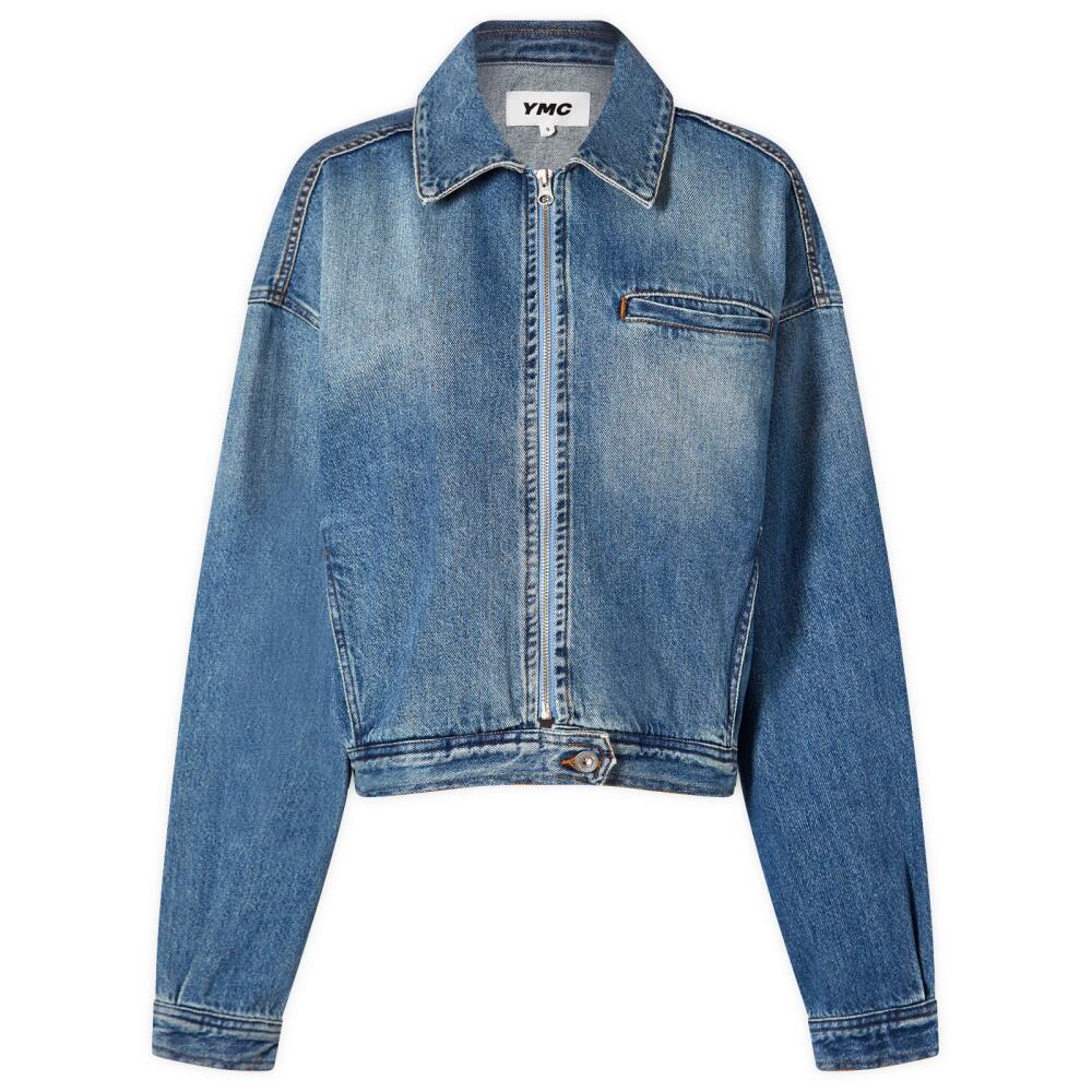 YMC Women's Burnside Denim Jacket in Washed Indigo Cover