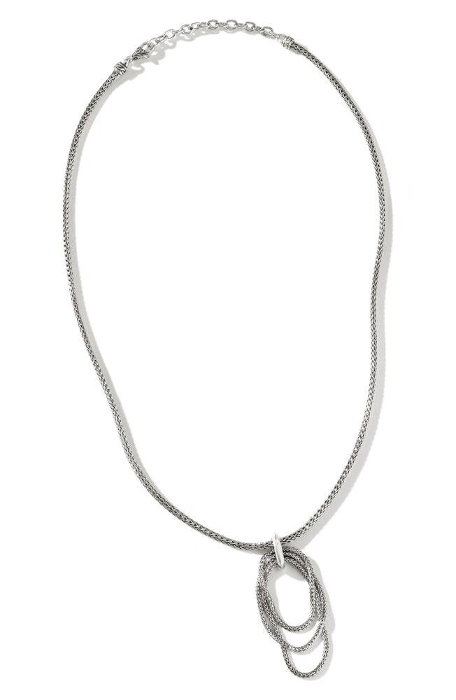 John Hardy Classic Chain Link Drop Pendant Necklace in Silver Cover