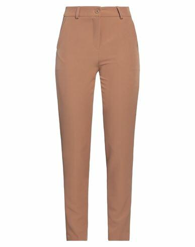 Atos Lombardini Woman Pants Camel Polyester, Elastane Cover