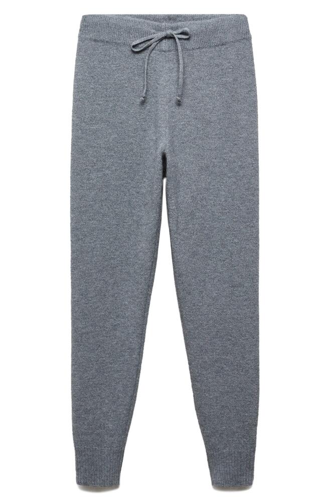 MANGO Knit Joggers in Ink Blue Cover