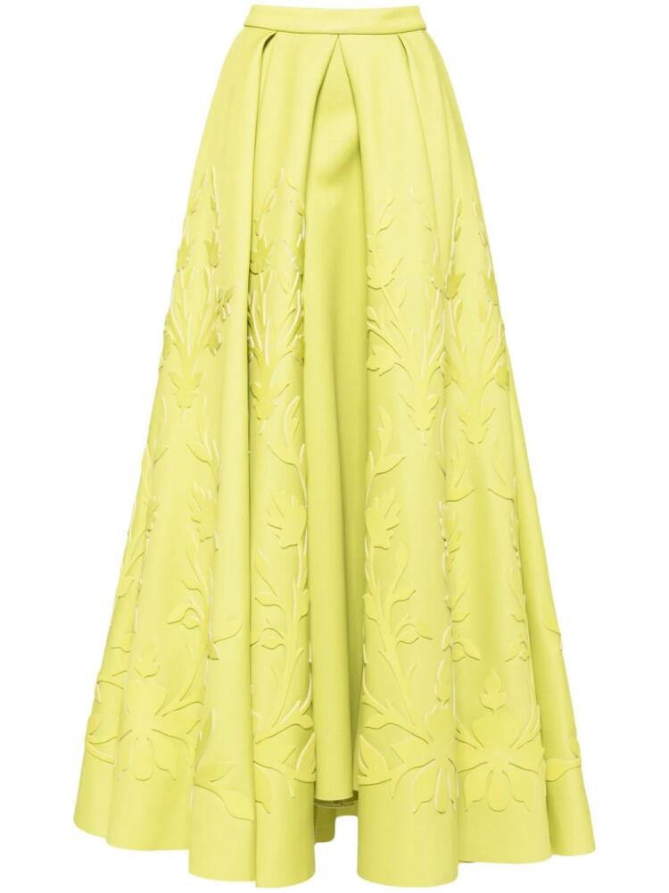 Saiid Kobeisy pleated skirt with matching embroidery - Green Cover