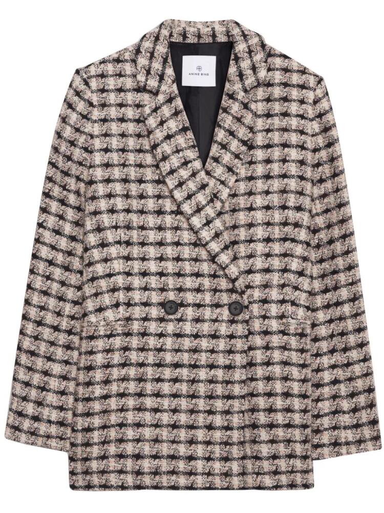 ANINE BING Diana tweed blazer - Neutrals Cover