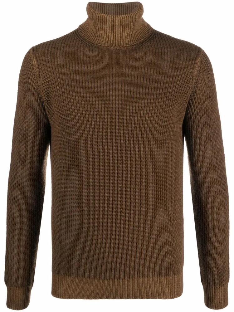 Dell'oglio merino roll neck jumper - Brown Cover