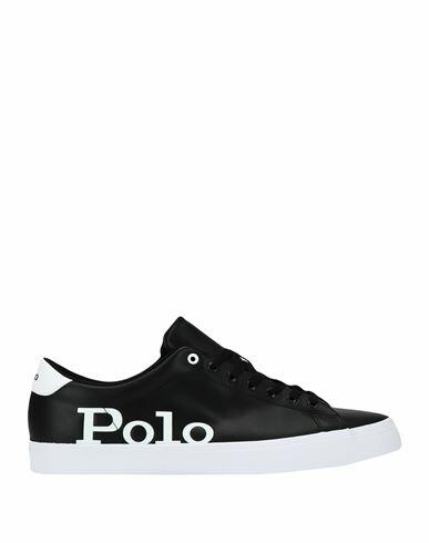 Polo Ralph Lauren Man Sneakers Black Cowhide Cover