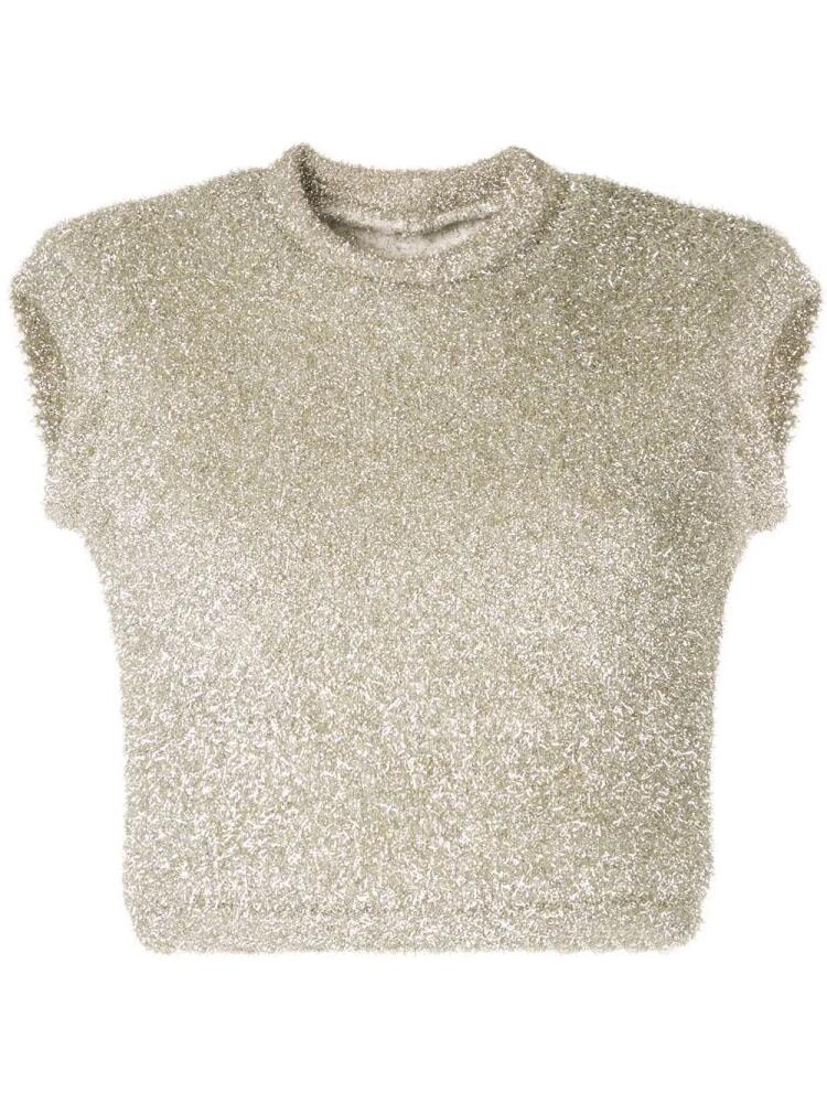 Bambah metallic knitted crop top - Silver Cover