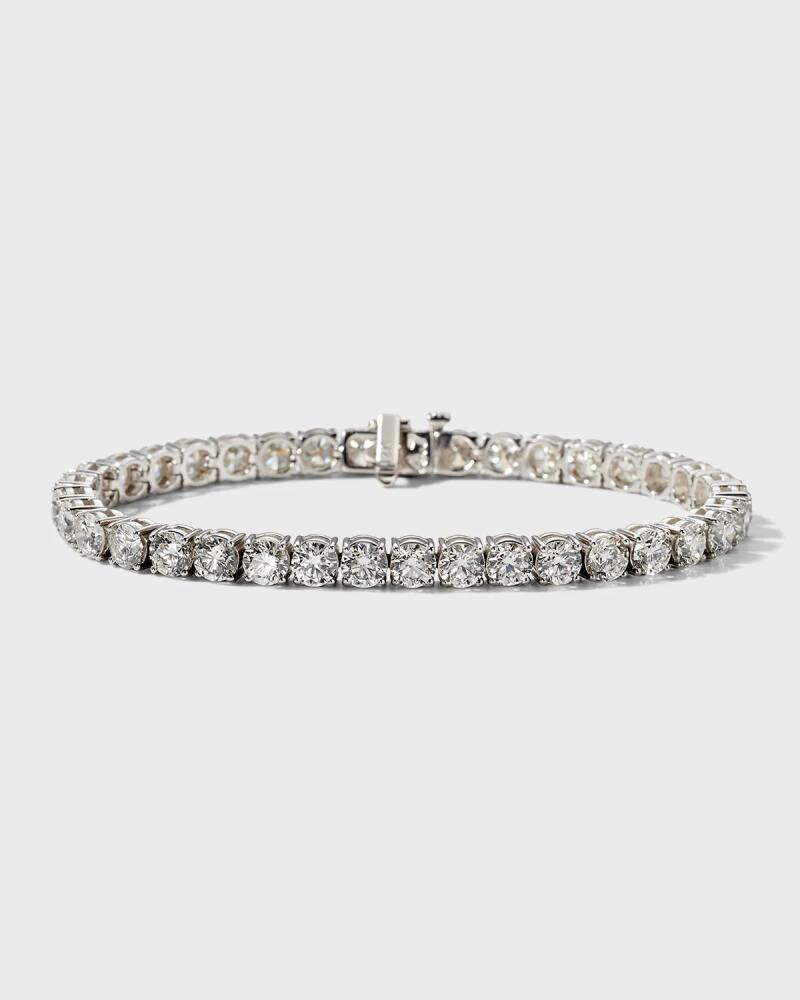 Neiman Marcus Diamonds 18k White Gold Diamond Tennis Bracelet, 14.43tcw, 7"L Cover