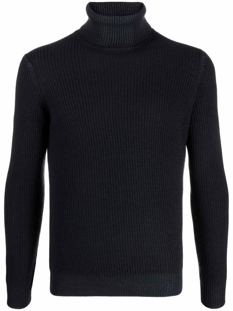 Dell'oglio roll neck merino sweater - Blue Cover