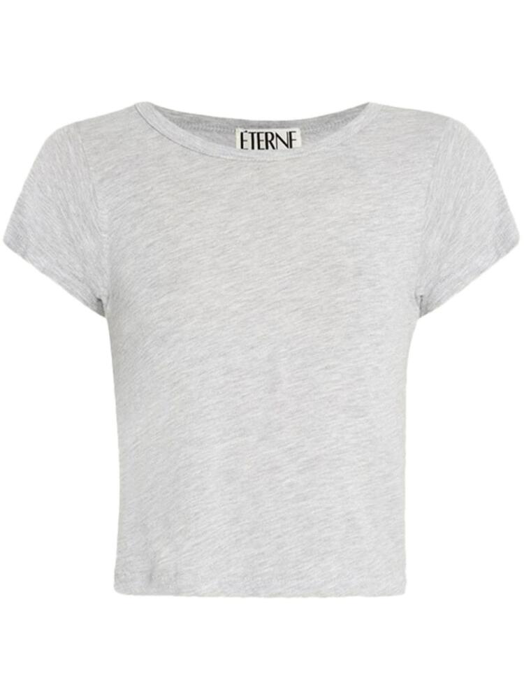 ETERNE crew-neck cropped T-shirt - Grey Cover