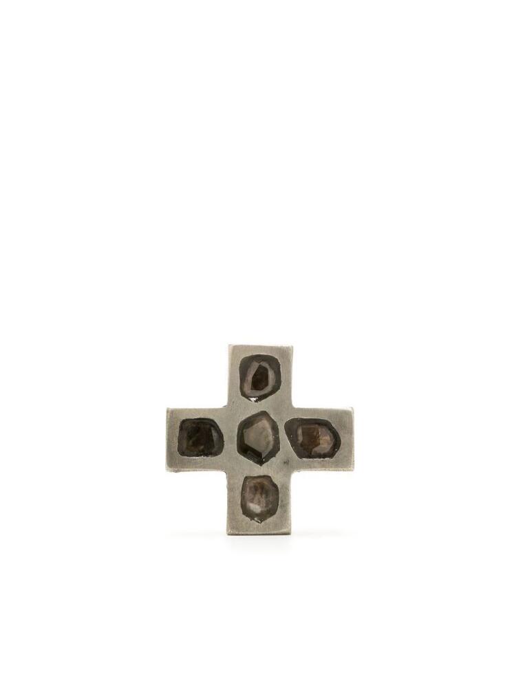 Parts of Four Plus-sign stud earring - Silver Cover