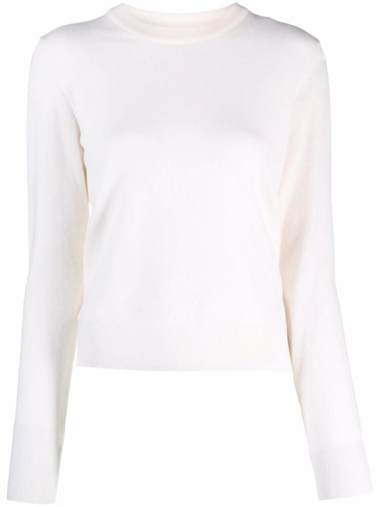 Maison Margiela fine-knit crew-neck jumper - White Cover