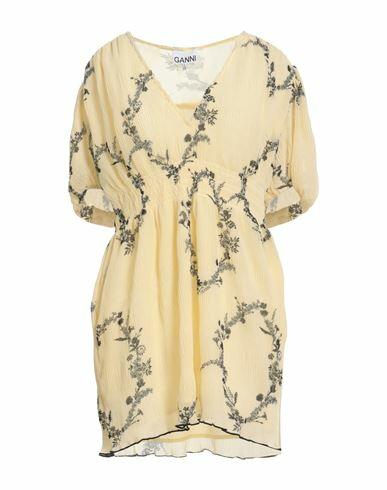 Ganni Woman Mini dress Light yellow Recycled polyester Cover