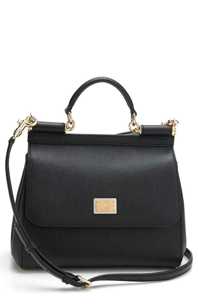 Dolce & Gabbana 'Small Miss Sicily' Leather Satchel in Nero Cover