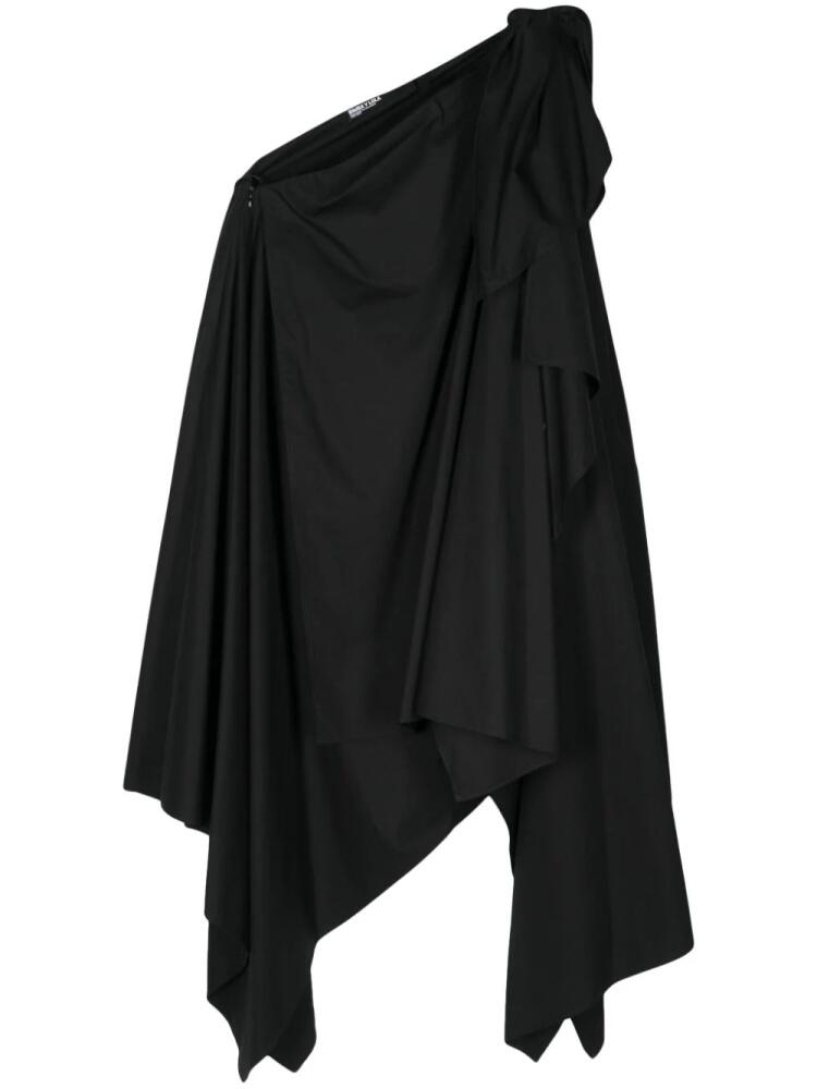 Bimba y Lola one-shoulder cotton dress - Black Cover