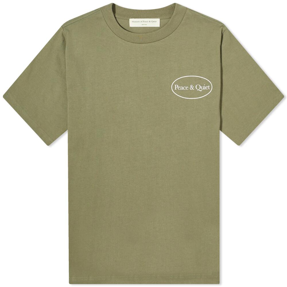 Museum of Peace and Quiet Men's Museum Hours T-Shirt in Olive Cover