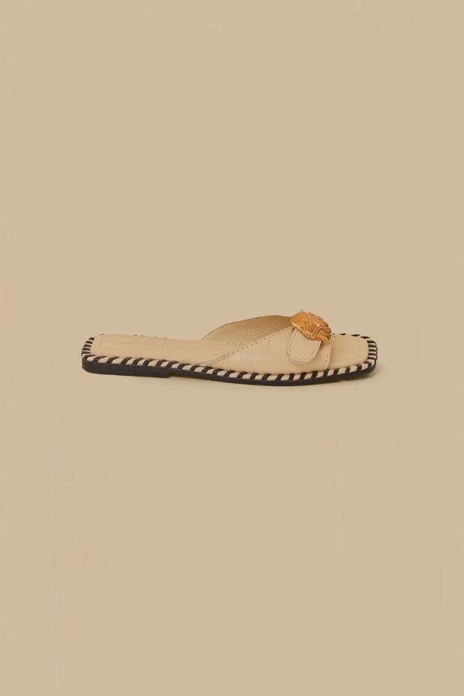 FARM Rio Off-White Slide Flat Sandal Cover