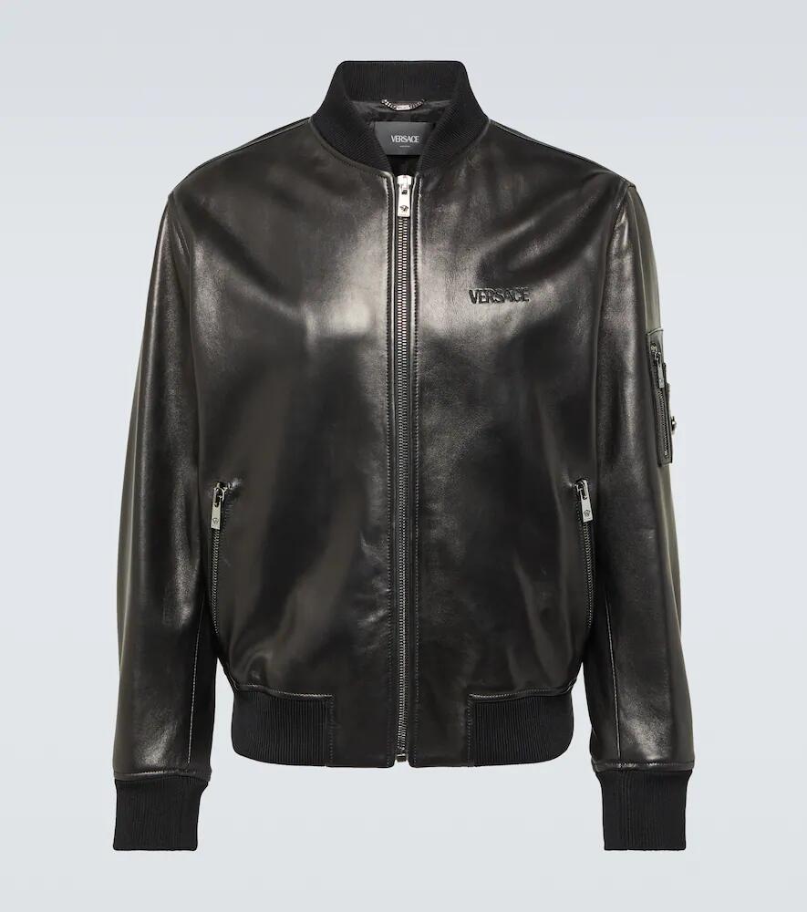 Versace Leather bomber jacket Cover