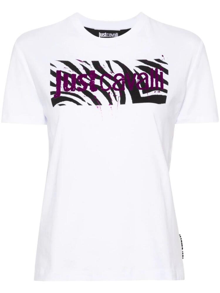 Just Cavalli logo-print cotton T-shirt - White Cover