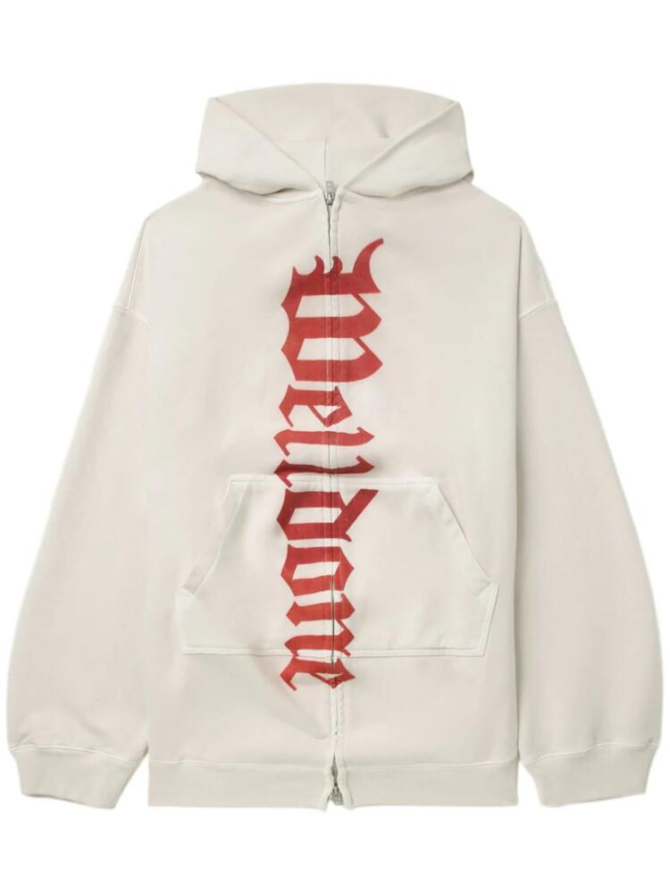 We11done logo-print zip-up hoodie - Neutrals Cover