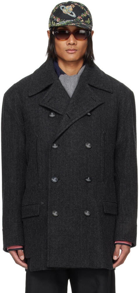 Vivienne Westwood Grayy Stripped Peacoat Cover