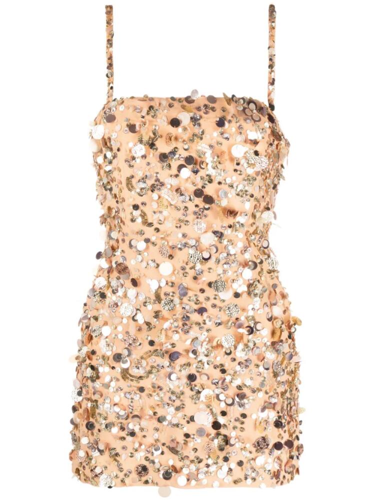 Retrofete Zhuri shell-embellished mini dress - Neutrals Cover