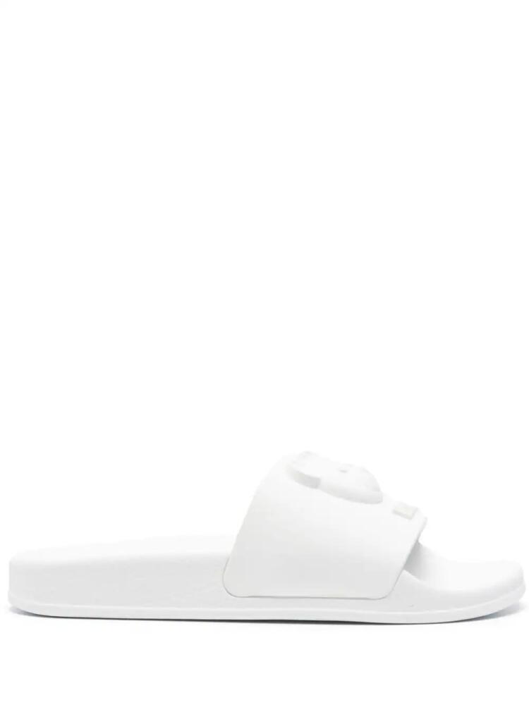 Moschino Teddy Bear-embossed slides - White Cover